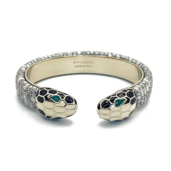 BVLGARI Jewelry - BVLGARI Bulgari Serpenti Forever Open Cuff Bangle Bracelet Snake Serpent Head